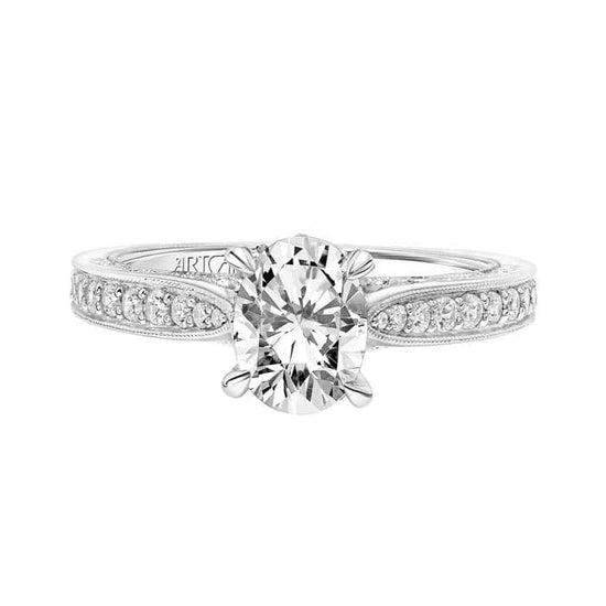 Artcarved "Vera" .44TW Diamond Semi-Mounting in Engagement Ring in 14K White Gold