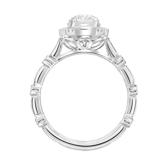 Artcarved "Bessie" Diamond Engagement Ring Semi-Mounting in 14K White Gold