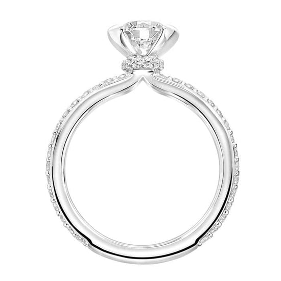Load image into Gallery viewer, ArtCarved &amp;quot;Gray&amp;quot; Diamond Engagement Ring Semi-Mounting in 14K White Gold
