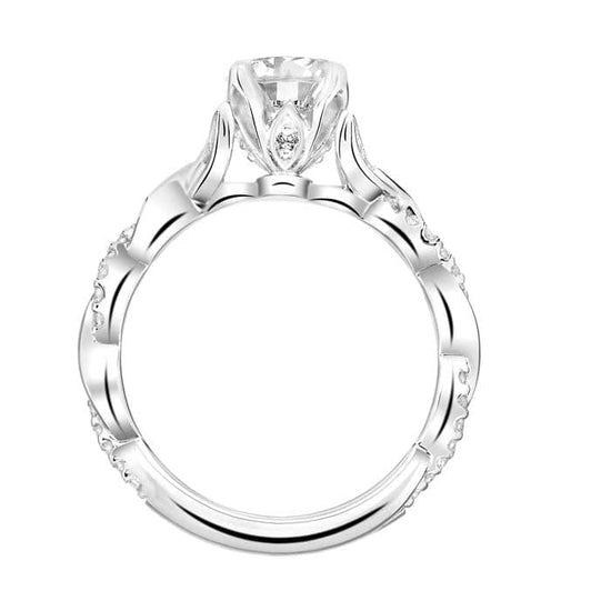 Artcarved "Amaryllis" .20TW Diamond Engagement Ring Semi-Mounting in 14K White Gold