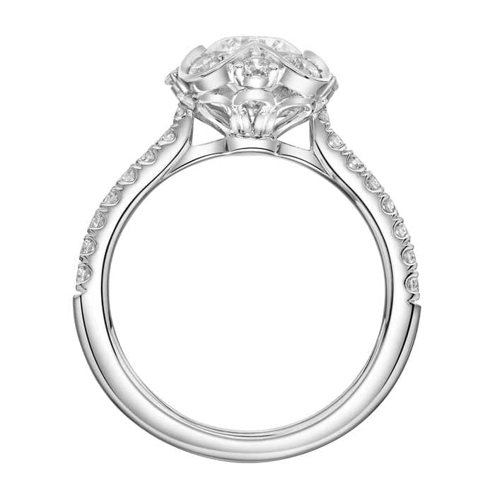 Load image into Gallery viewer, Artcarved &amp;quot;Lillian&amp;quot; .50TW Engagement Ring Semi-Mounting in 14K White Gold
