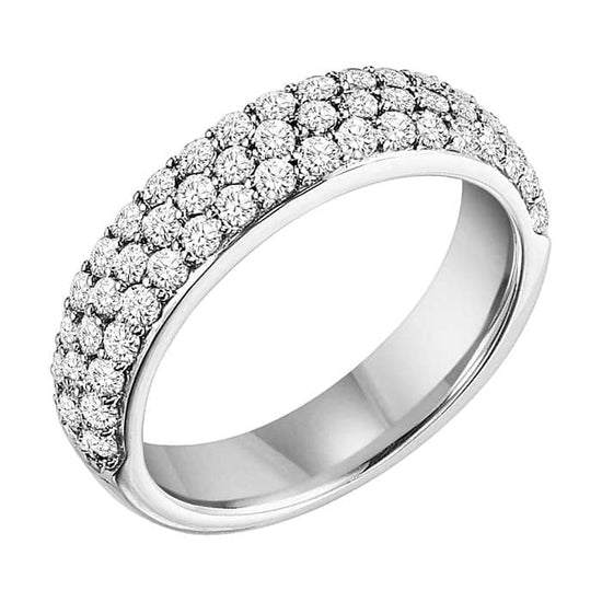 Load image into Gallery viewer, Artcarved .93CTW &amp;quot;Sofia&amp;quot; Three-Row Band in 14K White Gold
