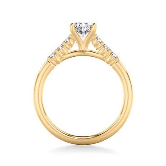 Load image into Gallery viewer, Mountz Collection .70CT Classic Oval Center Diamond Engagement Ring in 14K Yellow Gold
