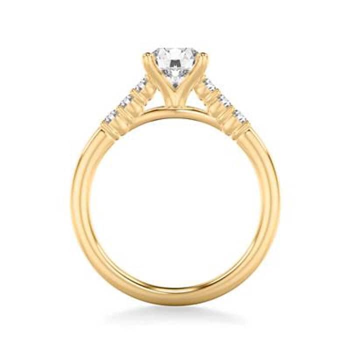 Load image into Gallery viewer, Mountz Collection .70CT Classic Round Center Diamond Engagement Ring in 14K Yellow Gold
