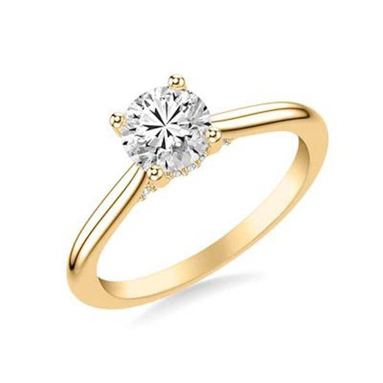 Load image into Gallery viewer, Mountz Collection .70CT Classic Round Center Engagement Ring in 14K Yellow Gol
