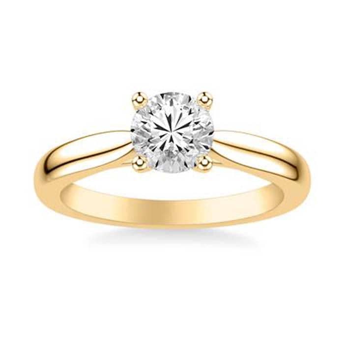 Mountz Collection .50CT Classic Round Diamond Solitaire Engagement Ring in 14K Yellow Gold