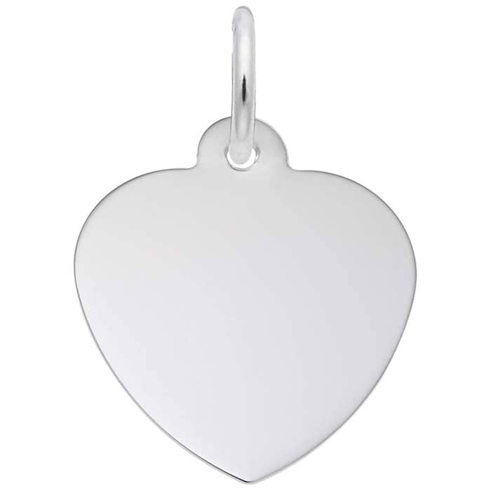 Rembrandt Petite Classic Heart Charm in Sterling Silver
