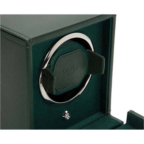 Wolf Designs Green Cub Single Watch Winder with Cover