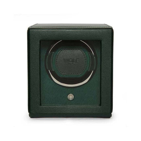 Wolf Designs Green Cub Single Watch Winder with Cover