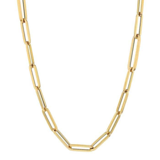 Load image into Gallery viewer, Roberto Coin Alternating Size Paperclip Link Chain in 18K Yellow Gold
