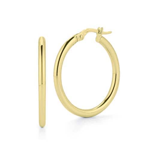 Roberto Coin 25mm Round Hoop Earrings in 18K Yellow Gold