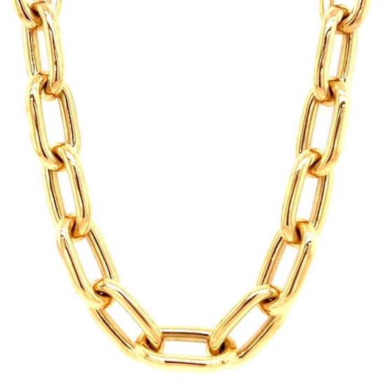 Antonio Papini 18" Oval Link Necklace in 18K Yellow Gold