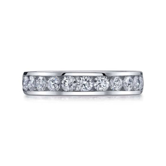 Load image into Gallery viewer, Mountz Collection .77CTW Channel Set Diamond Wedding Band in 14K White Gold
