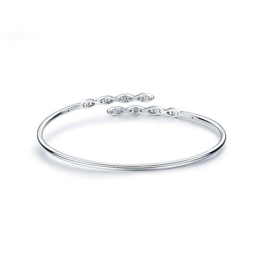 Hearts On Fire .50-.58CTW Aerial Marquis Flexi Bangle in 18K White Gold