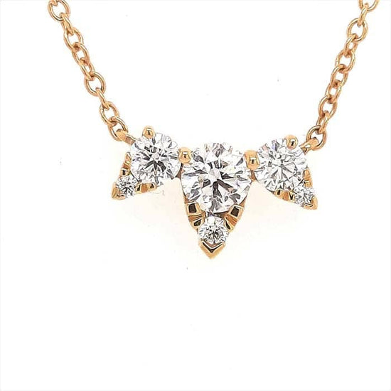 Load image into Gallery viewer, Hearts On Fire .42-.50CTW Aerial Triple Diamond Necklace in 18K Yellow Gold
