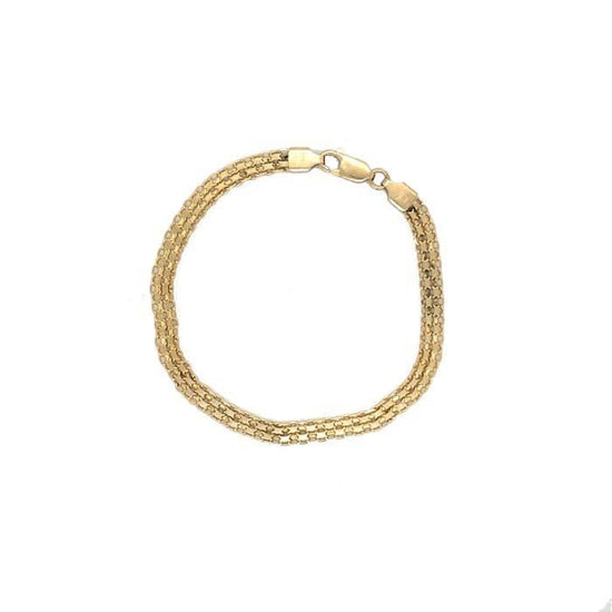 Estate Figaro Link Bracelet in 14K Yellow Gold