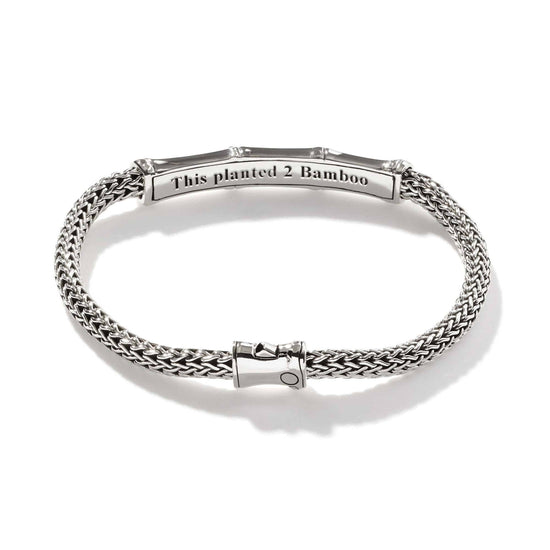 Load image into Gallery viewer, John Hardy Classic Chain Bamboo Station Bracelet in Sterling Silver - Size Medium
