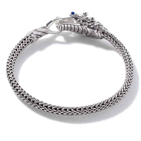 John Hardy Naga Extra-Small Bracelet with Blue Sapphire in Sterling Silver