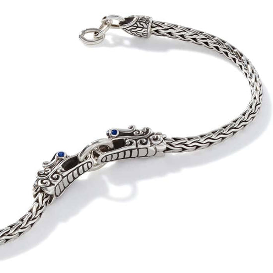 Load image into Gallery viewer, John Hardy Double Naga Head Slim Classic Chain Bracelet in Sterling Silver
