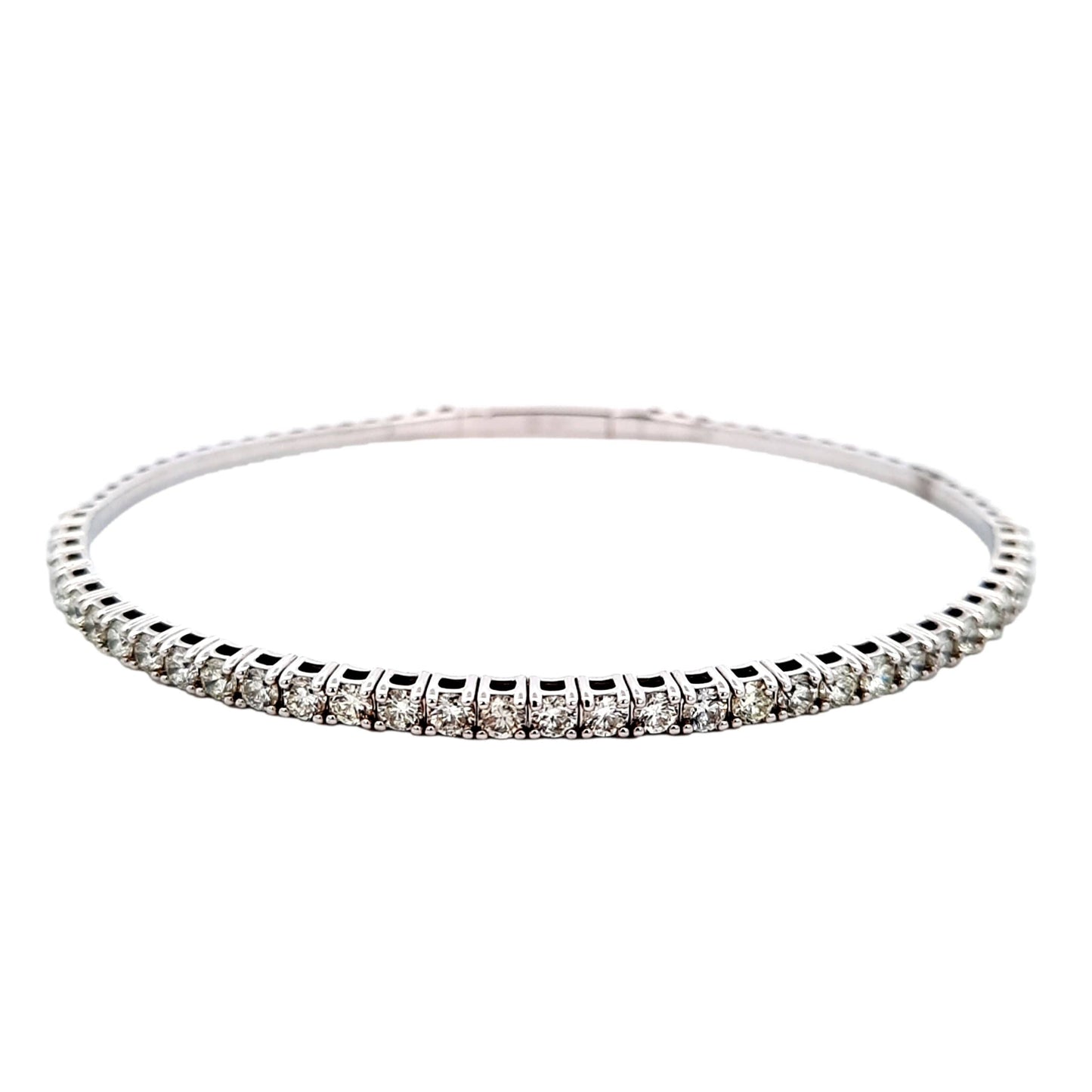 Load image into Gallery viewer, Mountz Collection 2.0CTW Flexible Diamond Bangle in 14K White Gold

