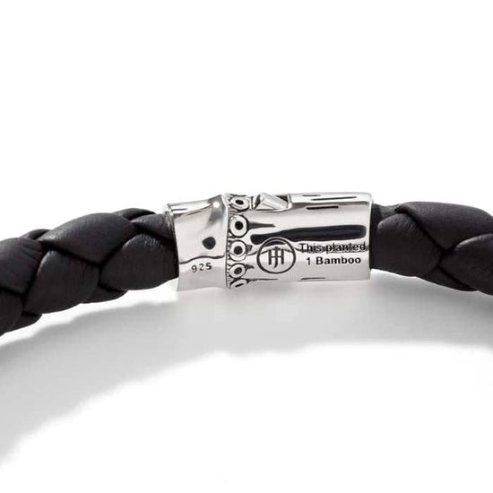 John Hardy Men's Bamboo Leather Bracelet in Sterling Silver