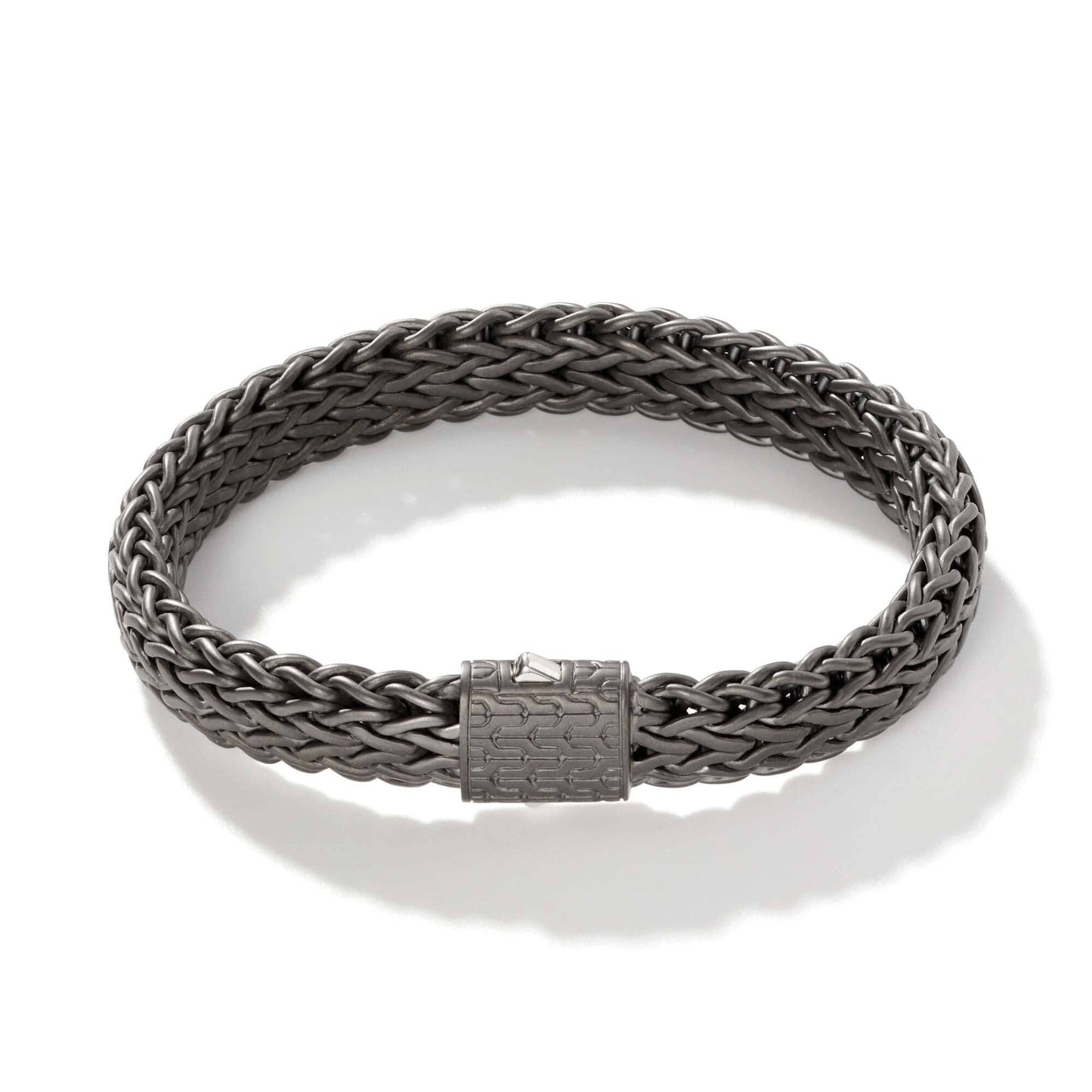 John Hardy 11MM Mens Classic Chain Bracelet in Black Rhodium Plated Sterling Silver