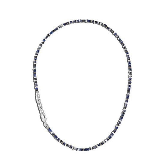 John Hardy Beaded Hybrid Transformable Bracelet/Necklace with Lapis Lazuli in Sterling Silver