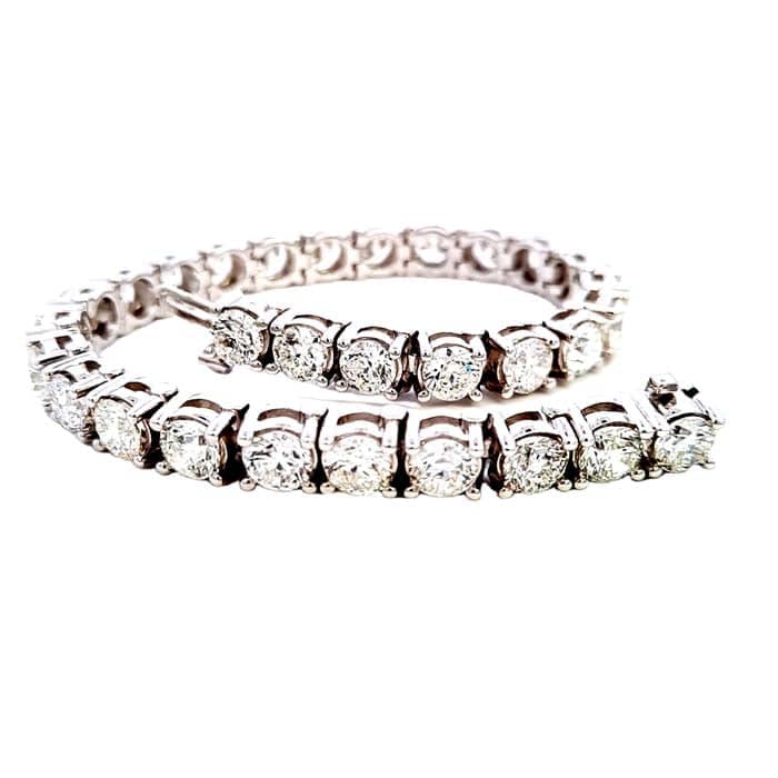 Mountz Collection 15.0CTW 7" Diamond Straightline Bracelet in 14K White Gold