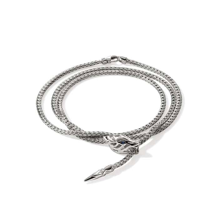 Load image into Gallery viewer, John Hardy Naga Triple Wrap Mini Chain Bracelet in Sterling Silver
