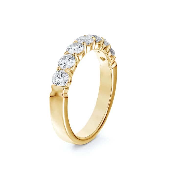 De Beers Forevermark 1.05CTW 7-Stone Band in 18K Yellow Gold