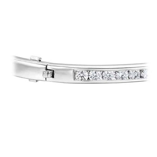 Load image into Gallery viewer, Hearts On Fire 2.05-2.15CTW Classic Channel Set Bangle in 18K White Gold
