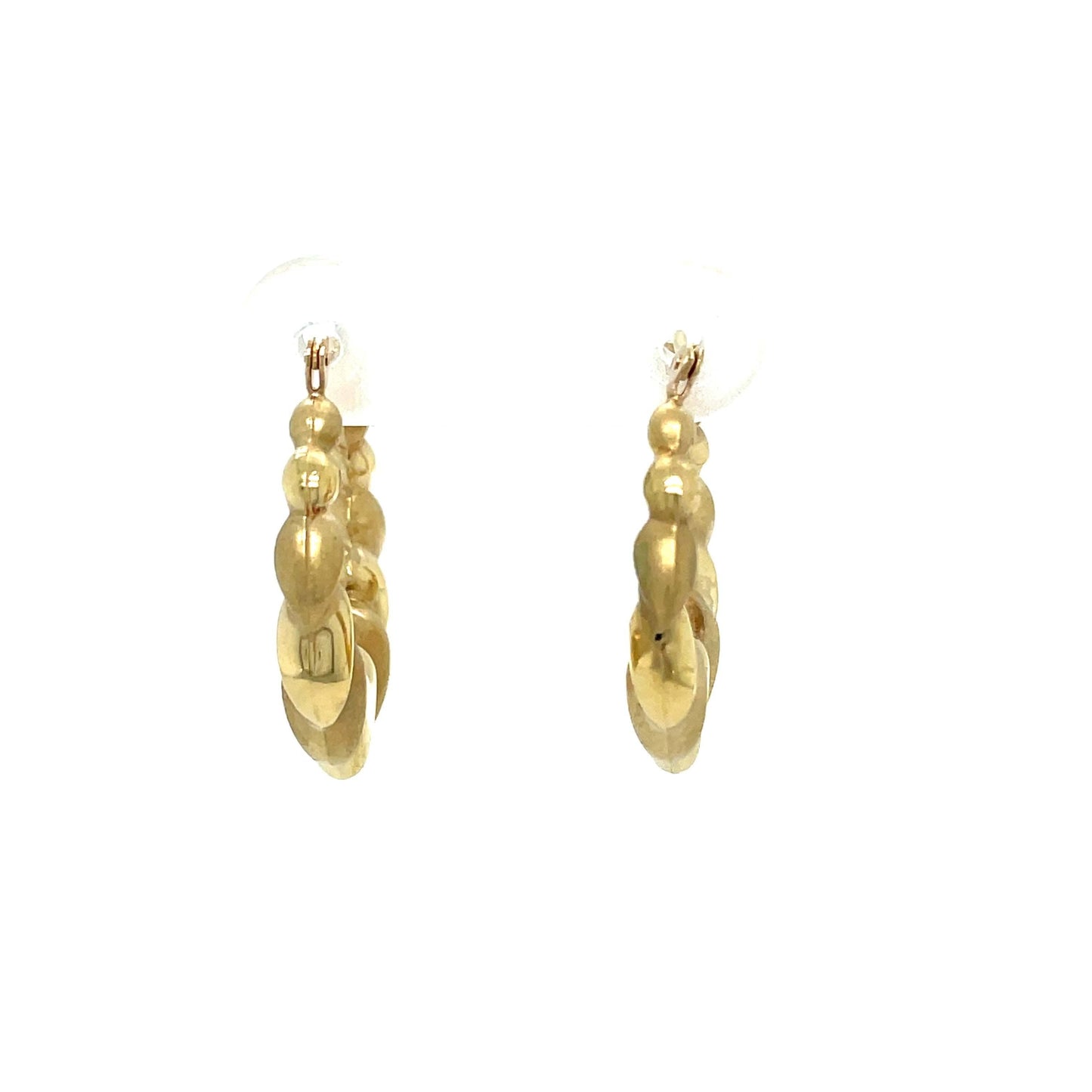Load image into Gallery viewer, Estate Claddagh Hoop Earrings in 14K Yellow Gold
