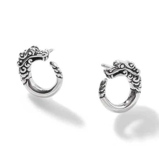 Load image into Gallery viewer, John Hardy Legends Naga Round Stud Earrings in Sterling Silver
