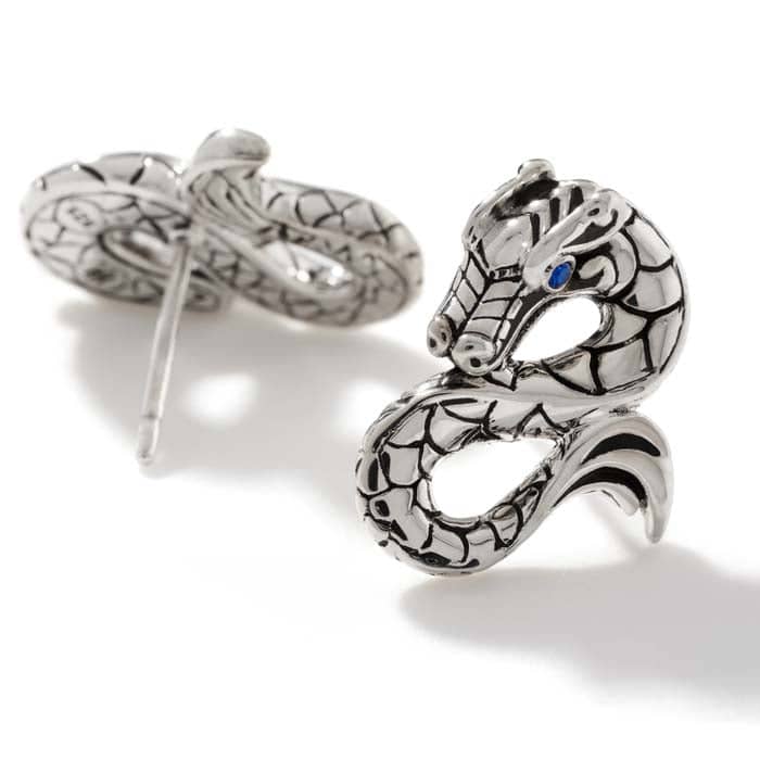 Load image into Gallery viewer, John Hardy Legends Naga Stud Earrings in Sterling Silver
