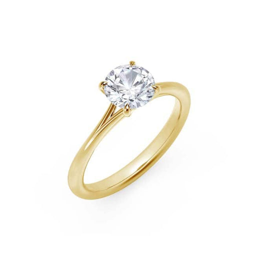 De Beers Forevermark "Icon" Forevermark Solitaire Engagement Ring in 18K Yellow Gold