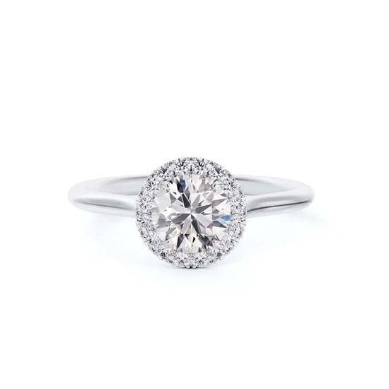Forevermark Center of My Universe Engagement Ring Platinum with .70CT SI2/G Center Round Brilliant Diamond and .14TW Halo Diamonds