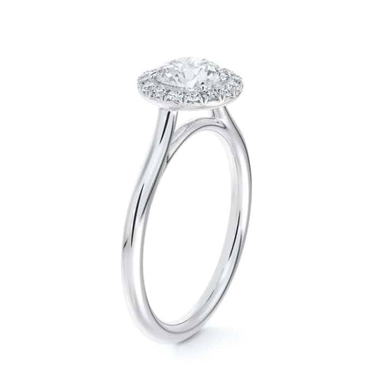 Load image into Gallery viewer, Forevermark Center of My Universe Engagement Ring Platinum with .70CT SI2/G Center Round Brilliant Diamond and .14TW Halo Diamonds
