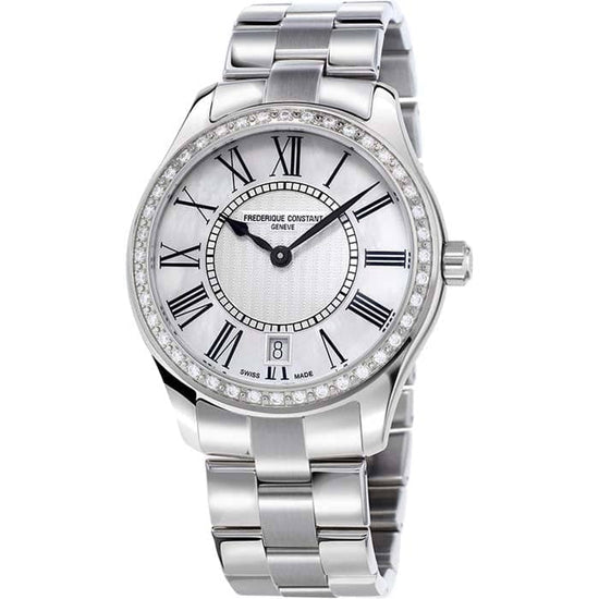 Load image into Gallery viewer, Frederique Constant 36MM .61CTW Diamond White Mother-of-Pearl Dial Stainless Steel Bracelet Watch
