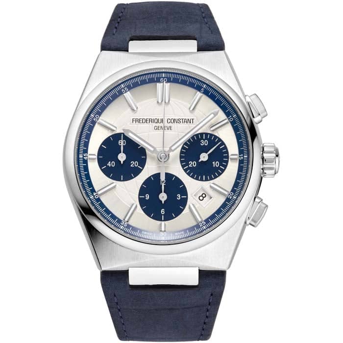 Frederique Constant 41MM Highlife Limited Edition Chronograph Automatic Watch with White Dial in Stainless Steel