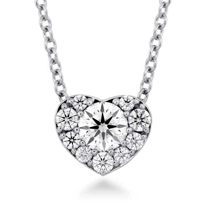 Load image into Gallery viewer, Hearts On Fire .38-.48CTW Diamond Fulfillment Heart Pendant, 18K White Gold
