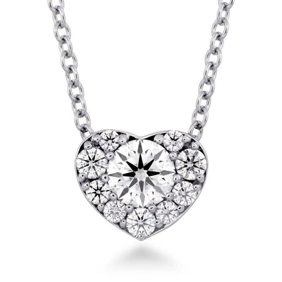 Load image into Gallery viewer, Hearts On Fire .38-.48CTW Diamond Fulfillment Heart Pendant, 18K White Gold
