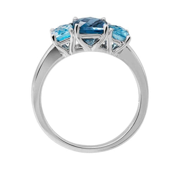 Load image into Gallery viewer, Mountz Collection London Blue and Sky Blue Topaz Ring in 14K White Gold
