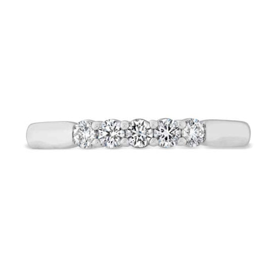 Hearts On Fire 1/2CTW Signature 5 Stone Wedding Band in 18K White Gold
