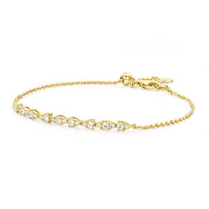 Load image into Gallery viewer, Hearts On Fire .40-.46CTW Aerial Dewdrop Bracelet in 18K Yellow Gold
