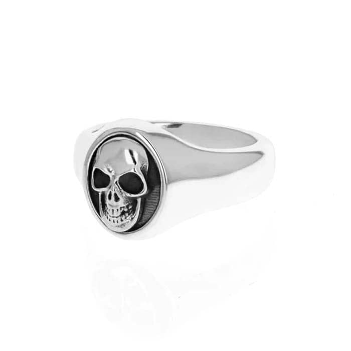 Load image into Gallery viewer, King Baby Skull Motif Ring in Sterling Silver
