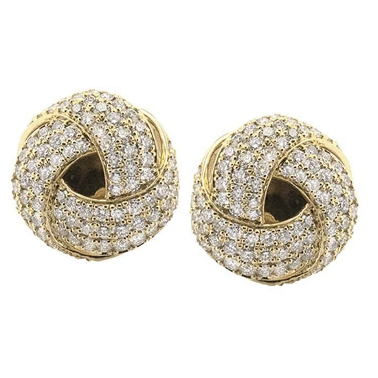 Simon G. Love Knot Diamond Earrings in 18K Yellow Gold