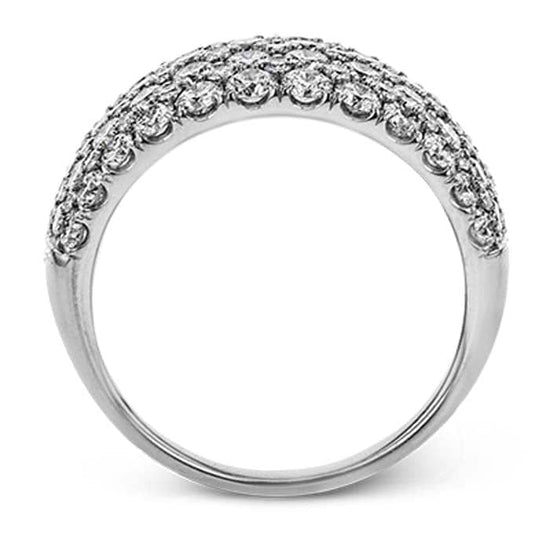 Load image into Gallery viewer, Simon G Ladies Domed Right Hand Diamond 18K White Gold Ring
