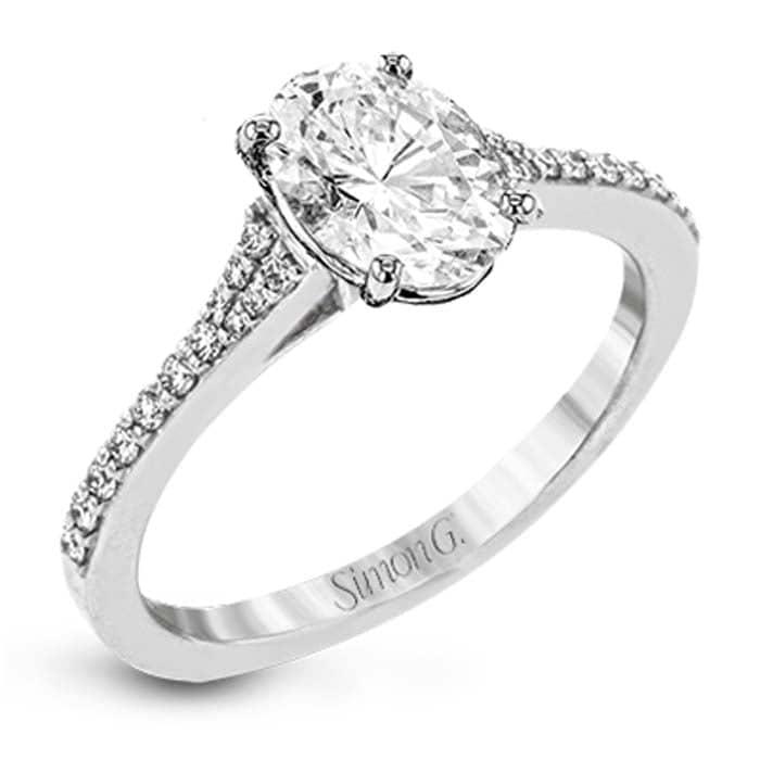 Load image into Gallery viewer, Simon G. Diamond Engagement Ring Semi-Mounting in 18K White Gold
