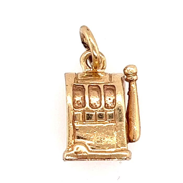 Load image into Gallery viewer, Estate Slot Machine Charm in 14K Yellow Gold
