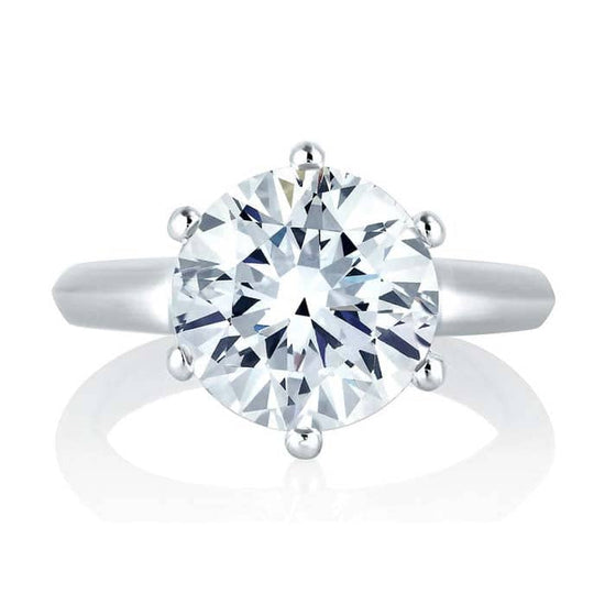 A. Jaffe 6-Prong Tulip Crown Solitaire Engagement Ring Semi-Mounting in 14K White Gold